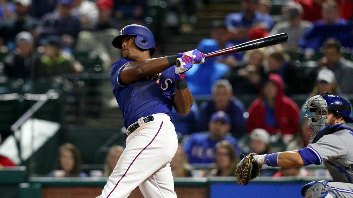 Adrian Beltre helped the Rangers' offense enter the week with the highest percentage of hard-hit balls in MLB, according to FanGraphs.
