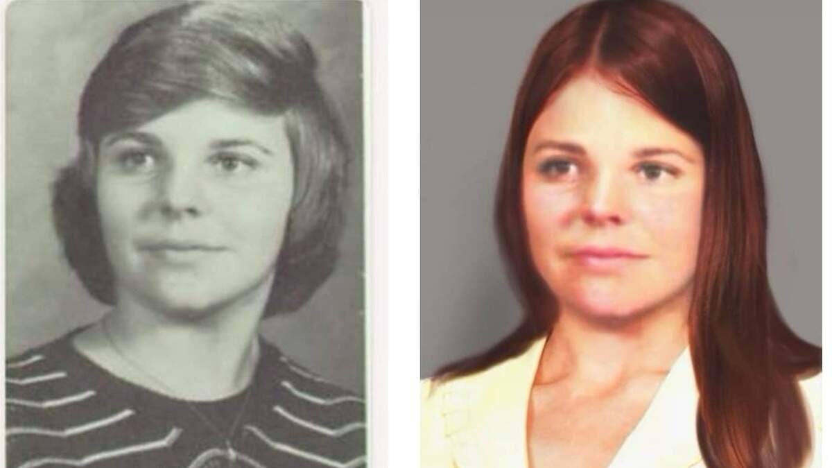 The Jack County Sheriff’s Office and the Texas Rangers have identified the victim of a 1984 homicide as Roberta Mumma, shown on the left in a yearbook photo and on the right in an age-progression image.