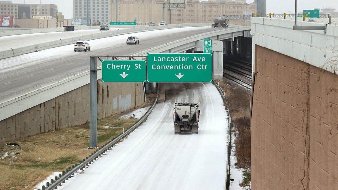 The Latest: Ice storm warning for Fort Worth area to make travel on roads ‘nearly impossible’