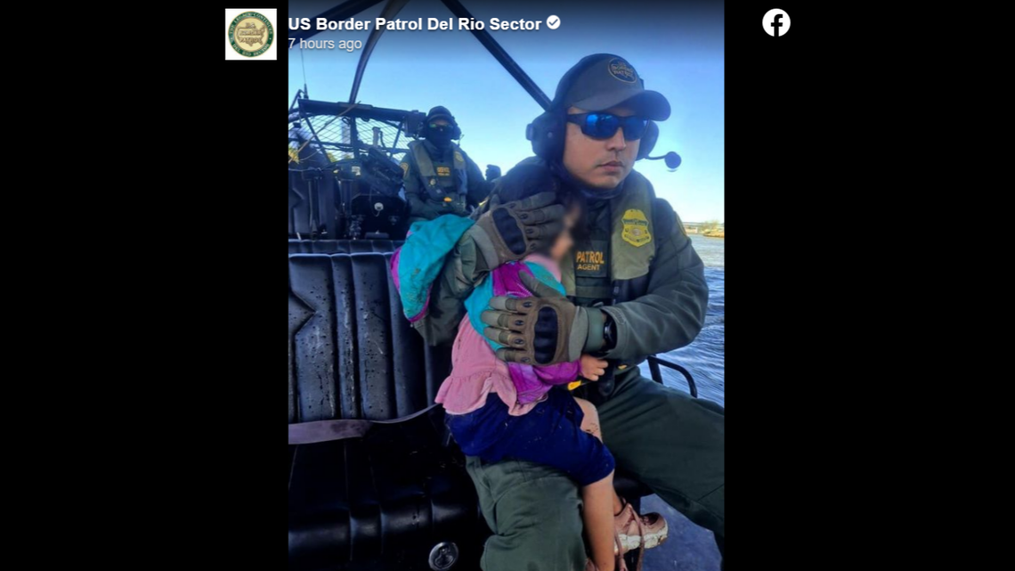 A 4-year-old girl found alone on the border near Eagle Pass, Texas, was rescued by border agents.