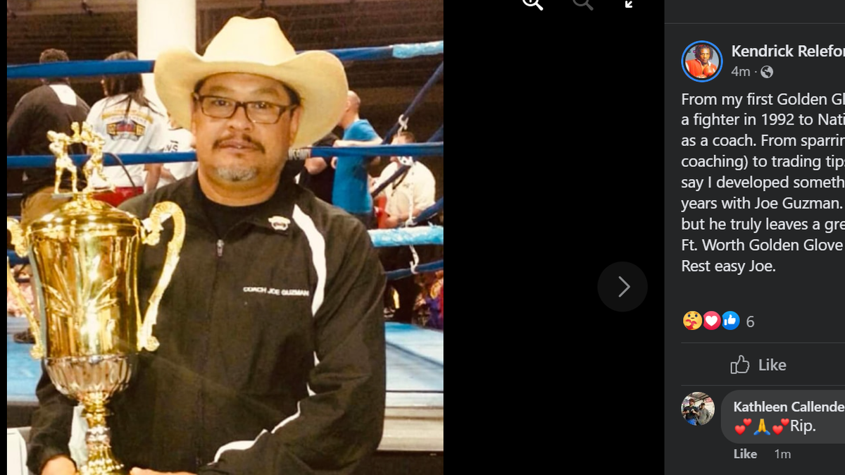 Friends and family on social media said Joe Guzman was a coach with Texas Golden Gloves.