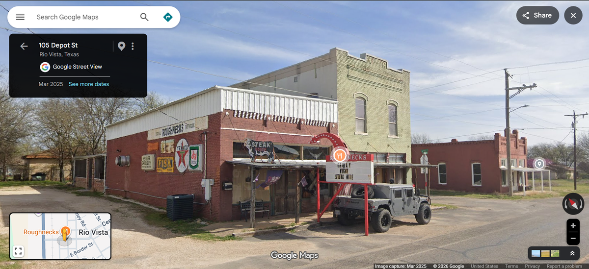 Roughnecks bar and grill in Rio Vista at 103 Depot St.