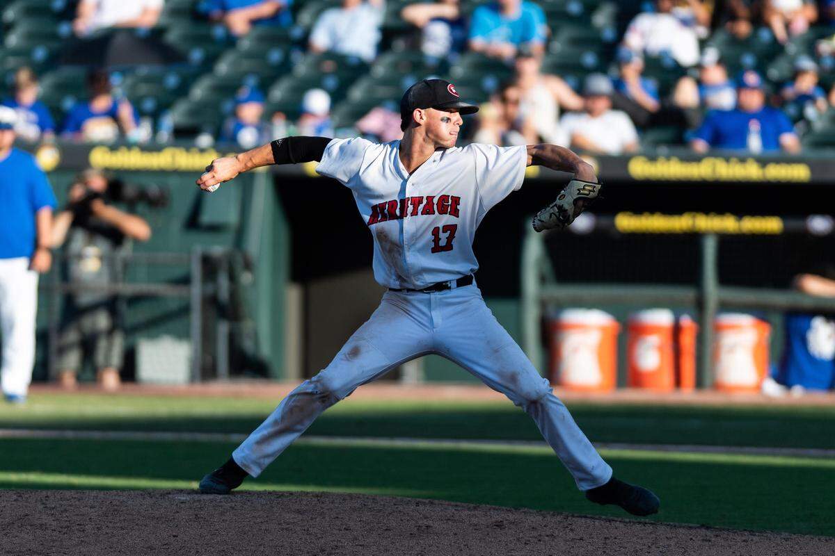 Colleyville Heritage senior Bobby Witt Jr. The Panthers defeat Corsicana 2-1 in the 5A state semifinals at Dell Diamond, Thursday June 6, 2019.