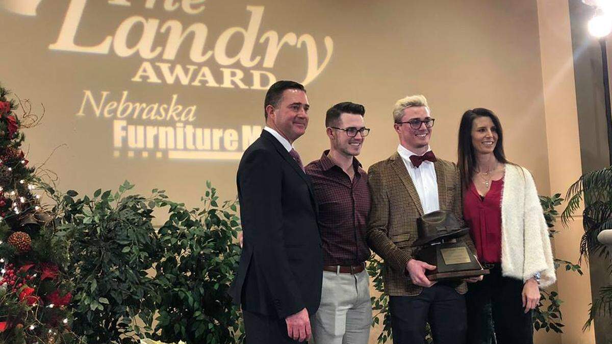 The McDaniel family at The Hope Center in Plano for the 2018 Landry Award. Carroll’s TJ McDaniel was named Player of the Year.