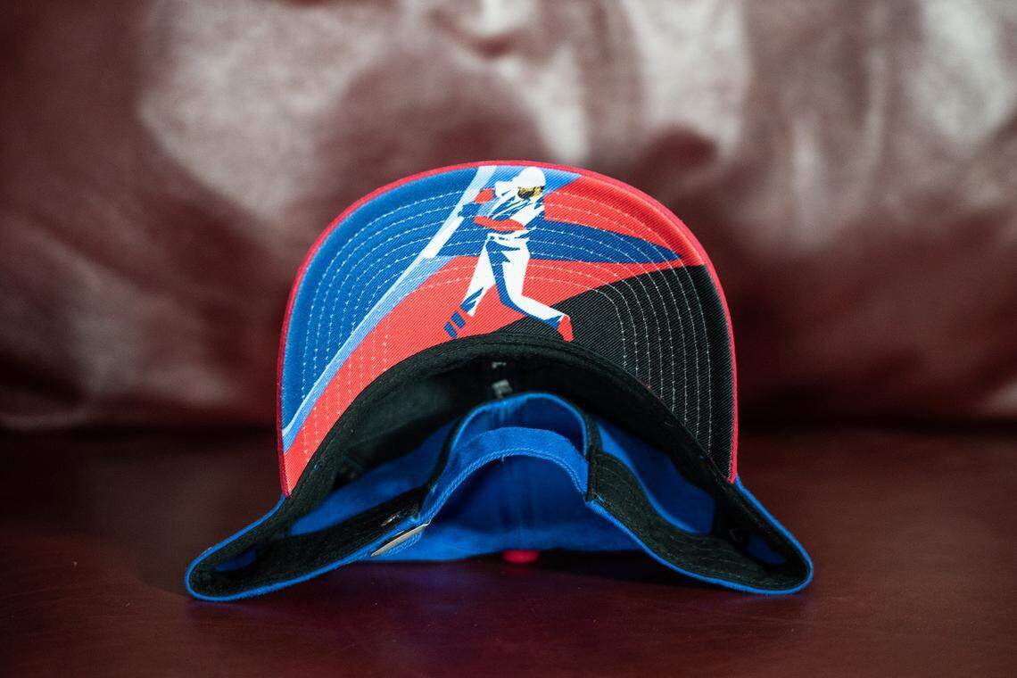The special Nomar Mazara-styled cap for Thursday night is available through the Texas Rangers theme night tickets.
