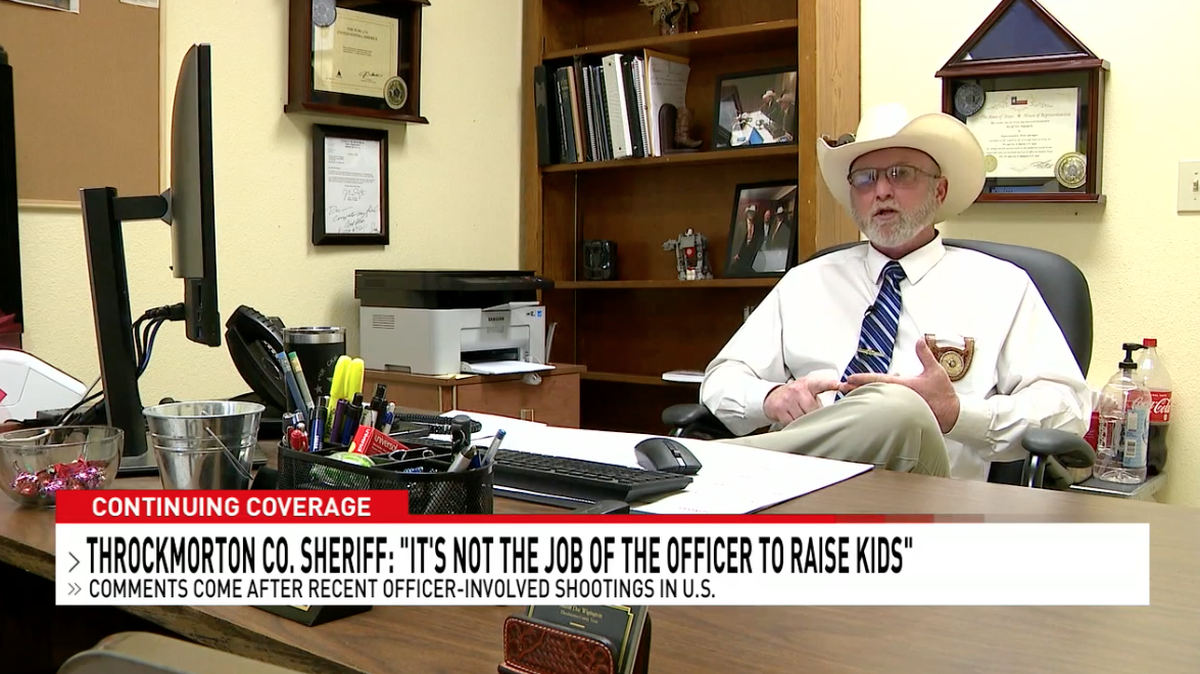 Doc Wigington, Throckmorton County sheriff, is criticizing parents for their “failure” to raise “respectful, responsible” children in the wake of several officer-involved shootings across the United States.