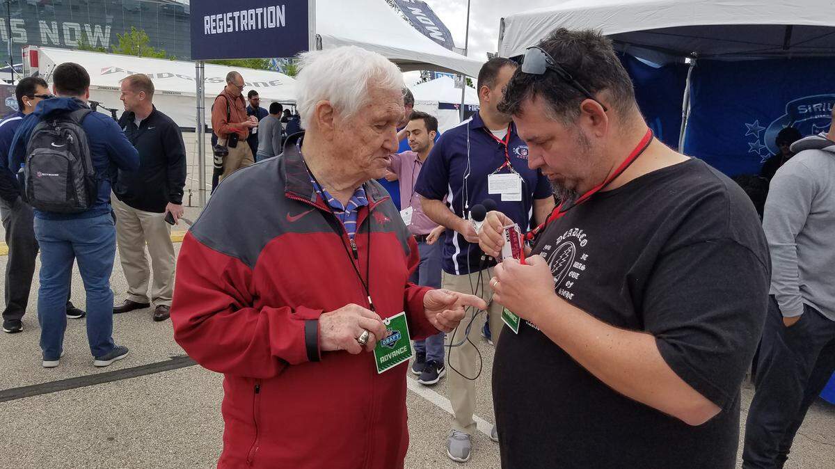 Gil Brandt, left, is the ultimate authority on the NFL Draft and the league overall.