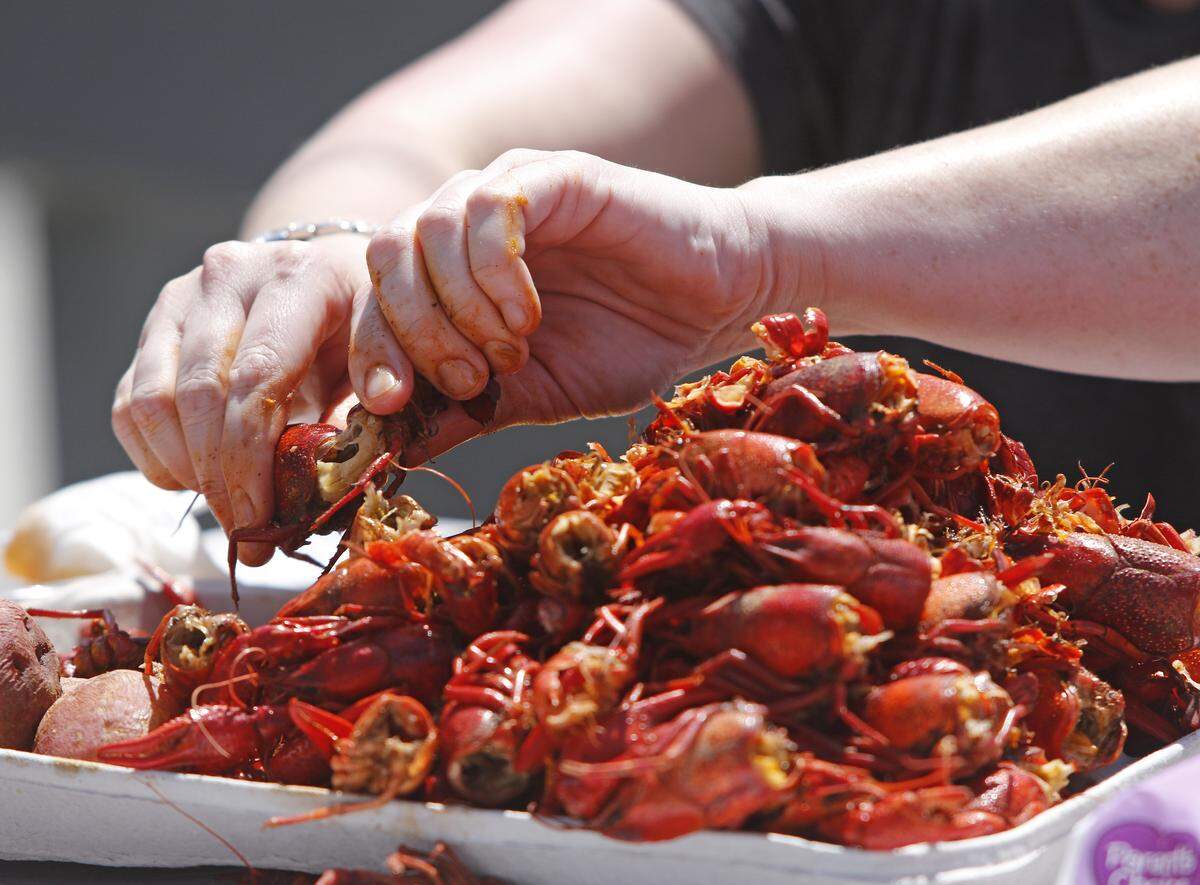 The only way to eat crawfish is to get your hands dirty.