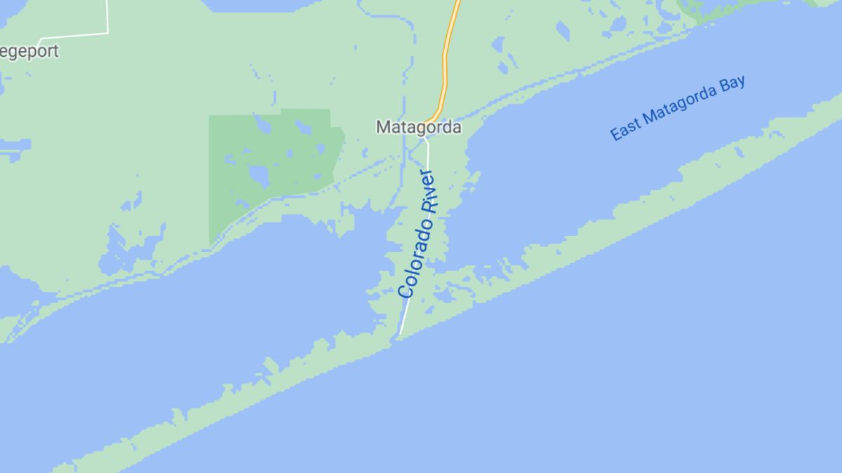 One person is missing and another is dead after a boat hit a piling in the Colorado River near Matagorda, Texas, throwing all five passengers into the water, officials say.