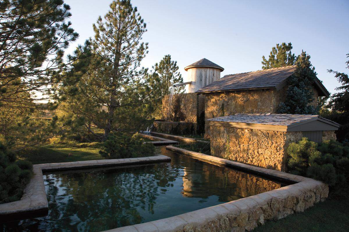 An 11,500-square-foot lake house on the 65,000-square ranch includes a front door originally attached to Bing Crosby’s Hollywood home, according to the listing.