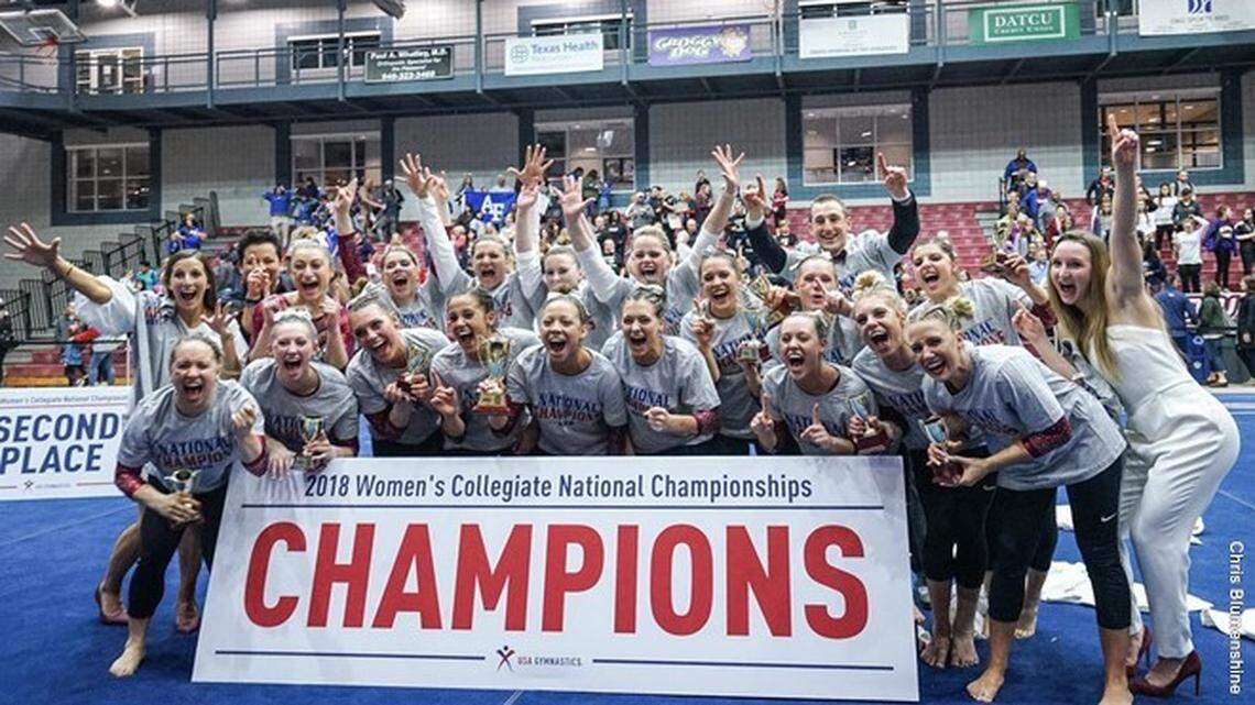Texas Woman's University won its 11th gymnastics national title, and second in a row, on Saturday.