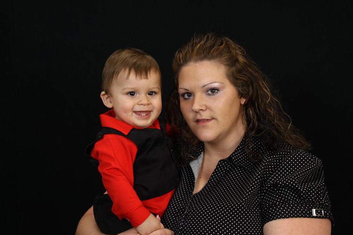 Mechelle Gandy with her son, Asher.