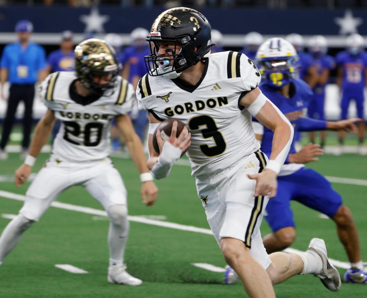 Gordon’s Stryker Reed is one of two players on the six-man power who has committed to play FBS football next season. Gordon is on a 37-game winning streak, the longest in Texas.