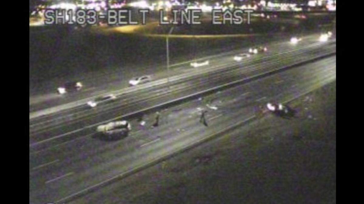 A California motorist and a Bedford driver were killed early Monday in a wrong-way crash on Texas 183 in Irving.