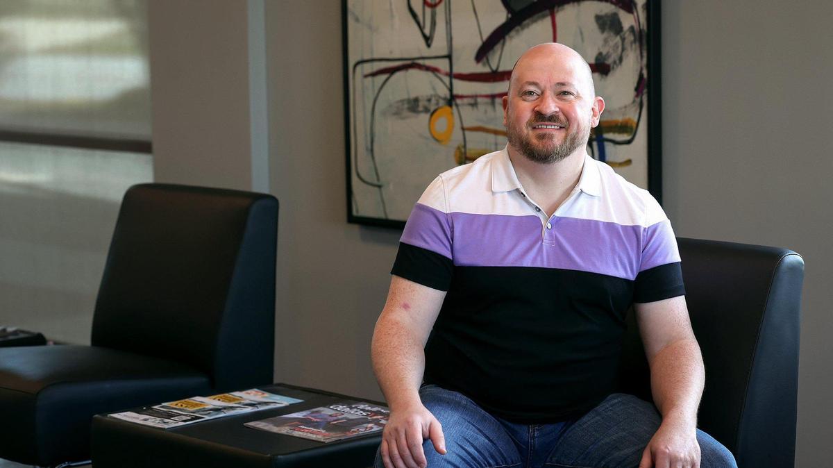 Dallas resident Clint Hassell comes to the Fort Worth location of the HELP Center for LGBT Health & Wellness for free PrEP services. He started taking the PrEP medicine around two years to reduce the risk of his boyfriend transmitting HIV to him.