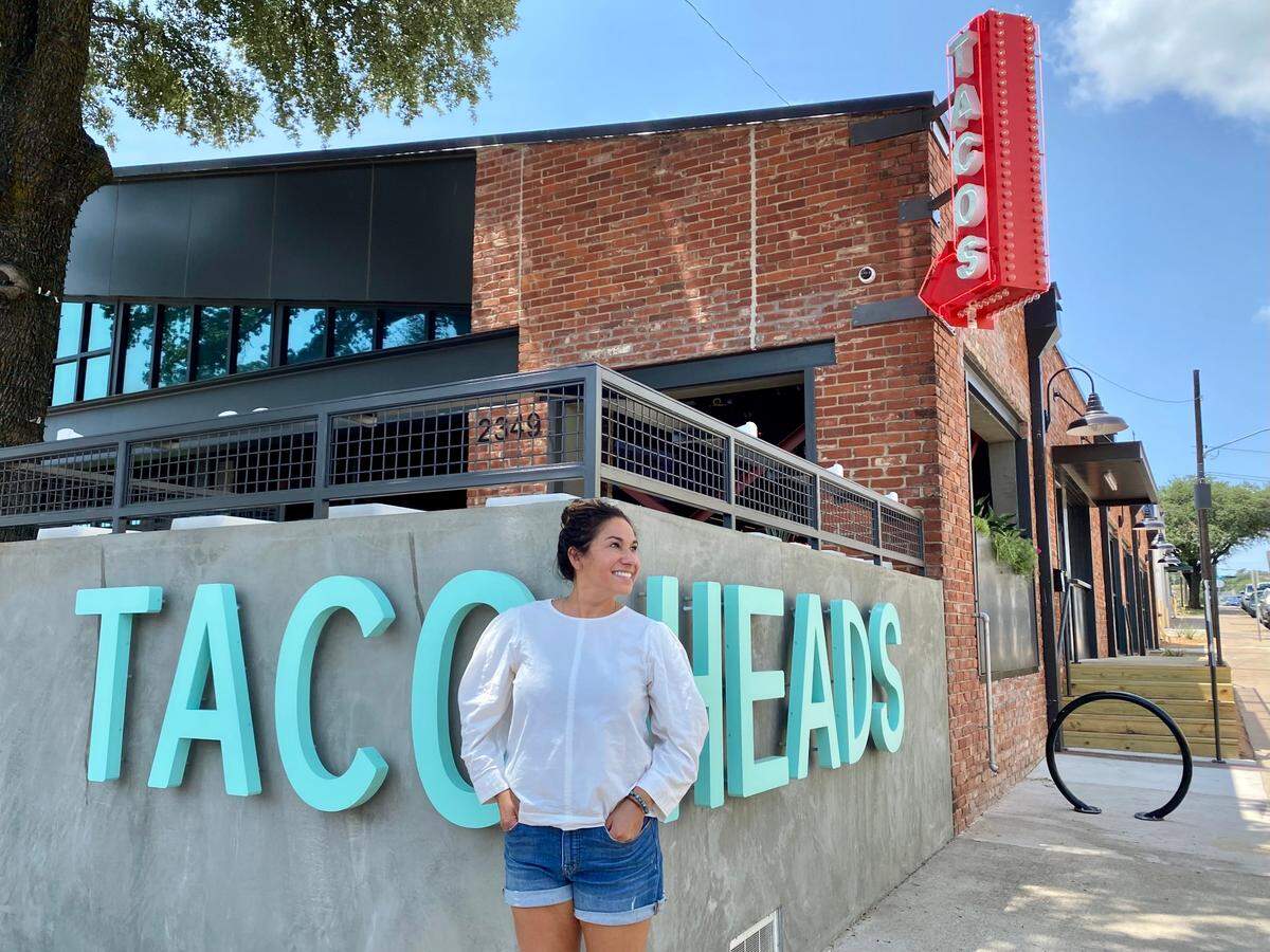 Sarah Castillo’s second Taco Heads location has a patio along North Main Street.