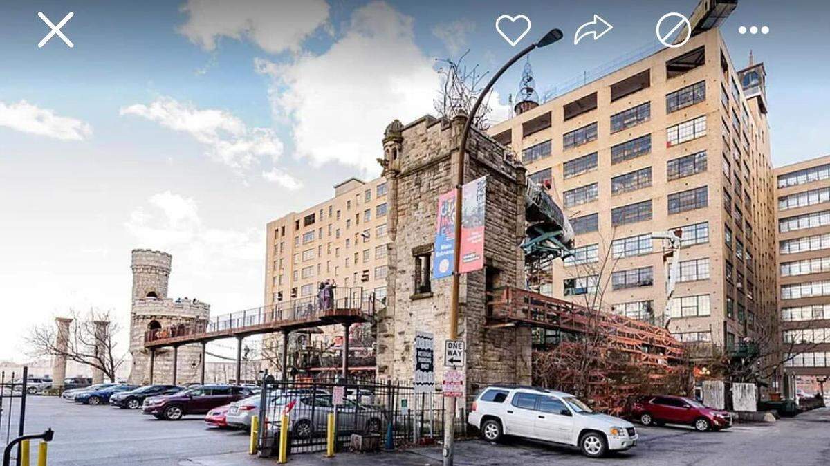 The condo is located in a cool loft building in St. Louis