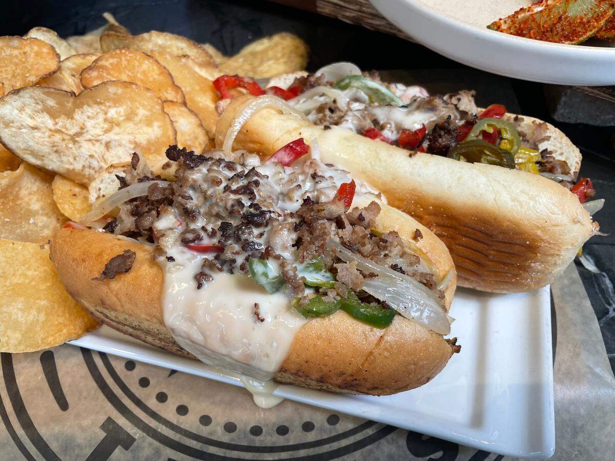 The Tejas Cheesesteak is among the new food items at Globe Life Field for the 2024 MLB All-Star Game.