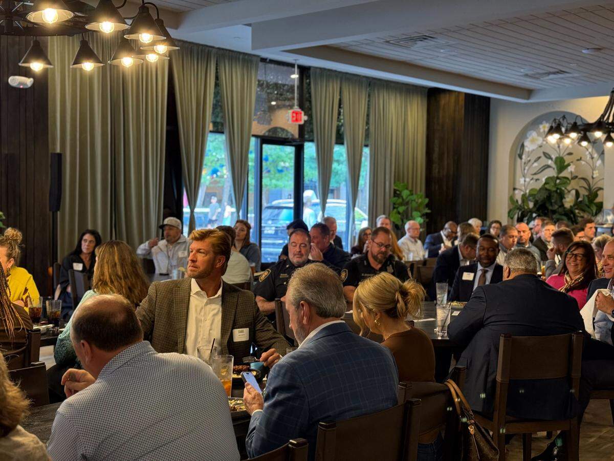 Leaders gathered Thursday, Nov. 13, for a luncheon hosted by the Fort Worth Chamber at Terra Mediterranean to discuss challenges and opportunities in the West 7th entertainment district.