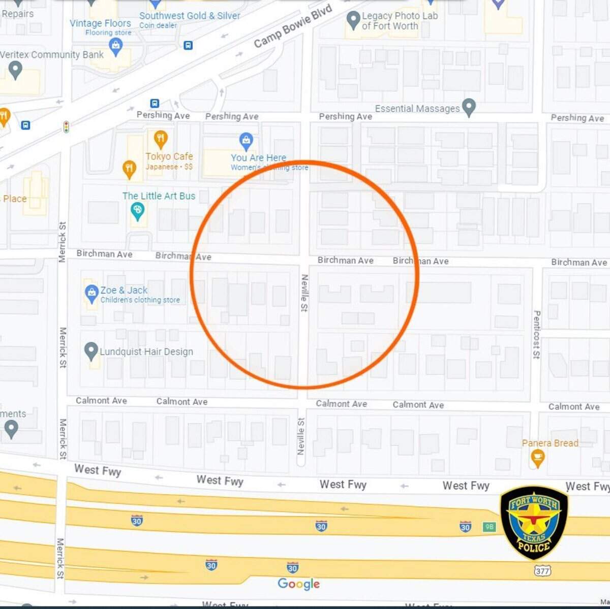 A map shows the location where a newborn baby was found dead on Tuesday, June 6, 2023.