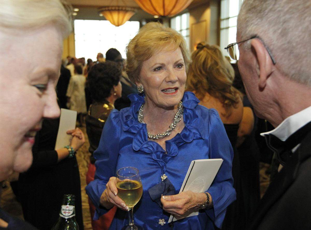 Rep. Kay Granger mingles at the black tie gala celebrating the USS Fort Worth in Galveston, Texas, in September 2012.