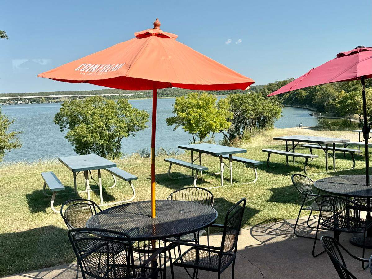 The patio view at The Point on Lake Worth restaurant in west Fort Worth, as seen Oct. 12, 2024.