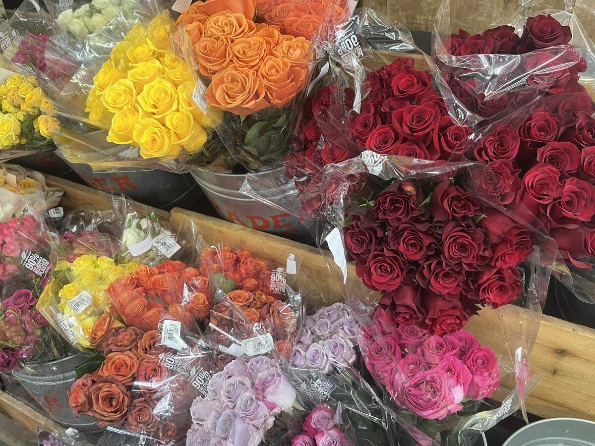 A dozen roses at Trader Joe’s in Fort Worth is $10.99.