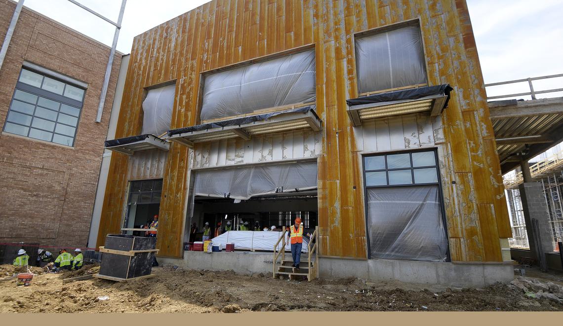 The entrance to Troy Aikman's new Troy's restaurant to open at Texas Live! during a media tour of the construction site in Arlington, TX, Tuesday, May 8, 2018.