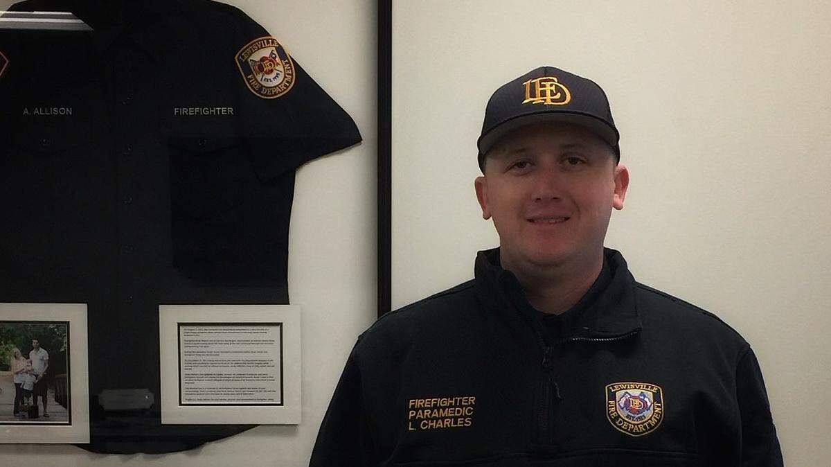 Landun Charles, who had been a Lewisville firefighter and paramedic for the past two years, died on Dec. 31, 2021. His wife is expecting the couple’s first child in February.