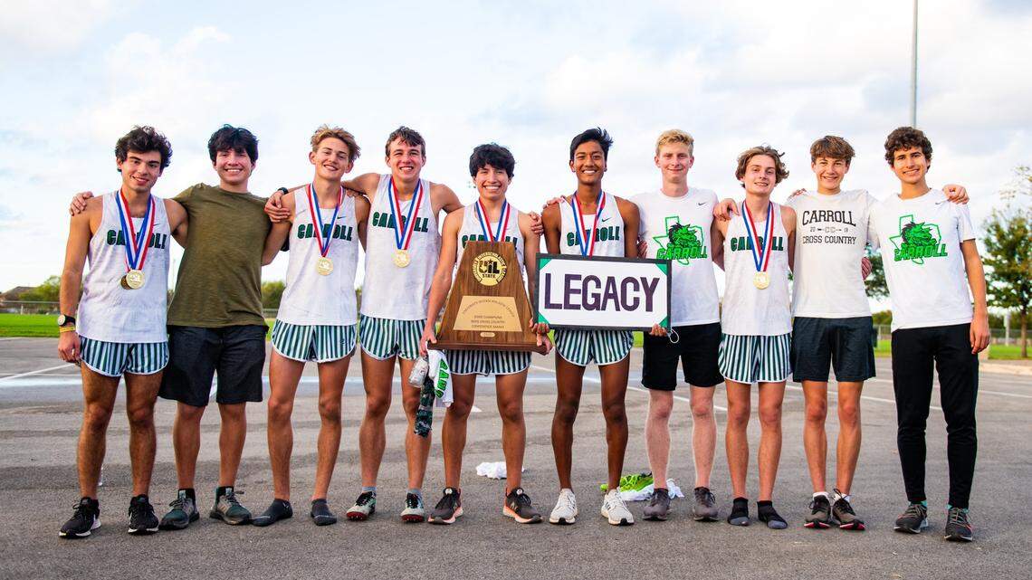 The Southlake Carroll boys cross country team added to its legacy by winning another UIL state title on Tuesday. It’s the Dragons’ second consecutive state title and their 11th straight season as champs or runner-up. (Matt Smith/Special to the Star-Telegram)