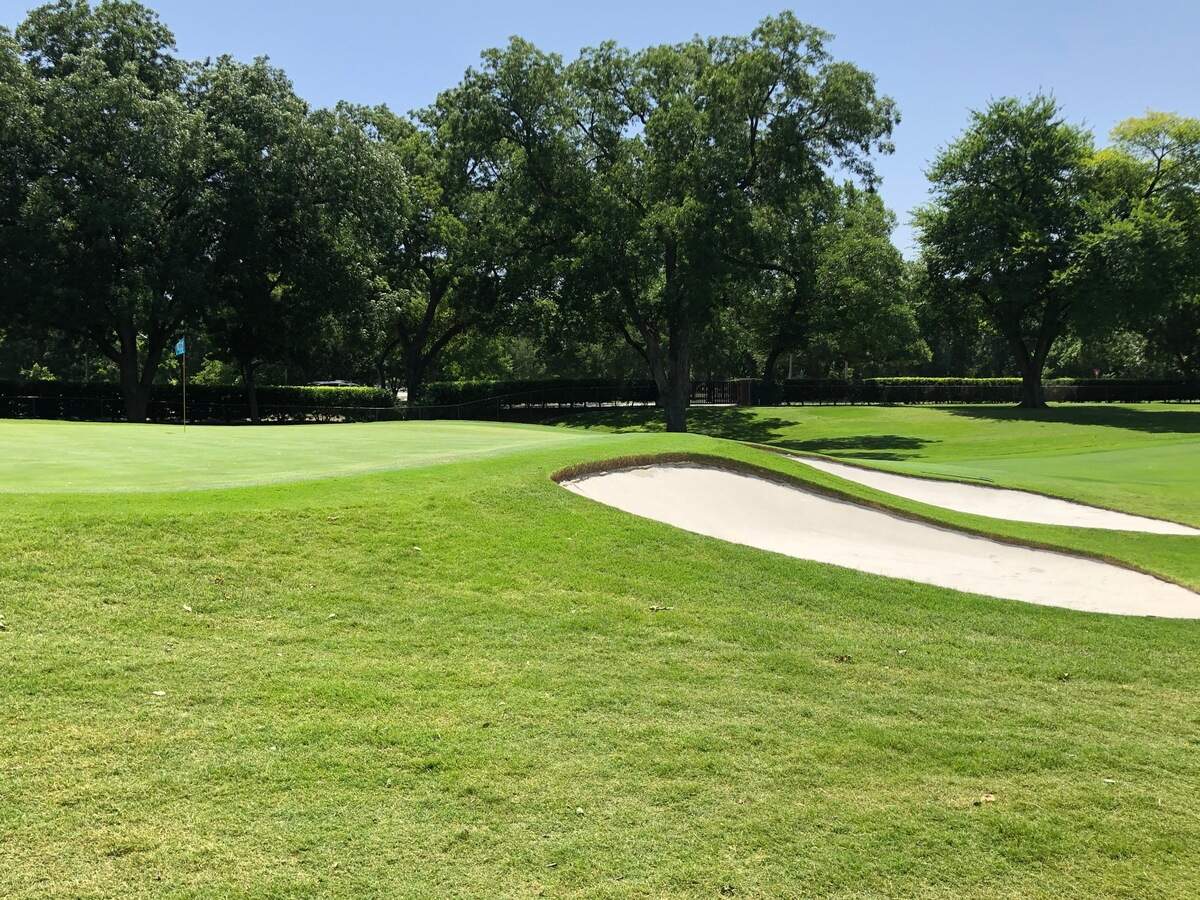 No. 4 at Colonial lines a public street in Fort Worth that fans could access during the Charles Schwab Challenge.