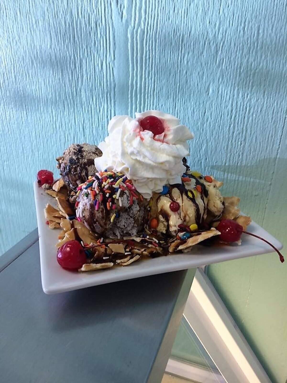 Ice-cream nachos at Boulevard Scoops in River Oaks