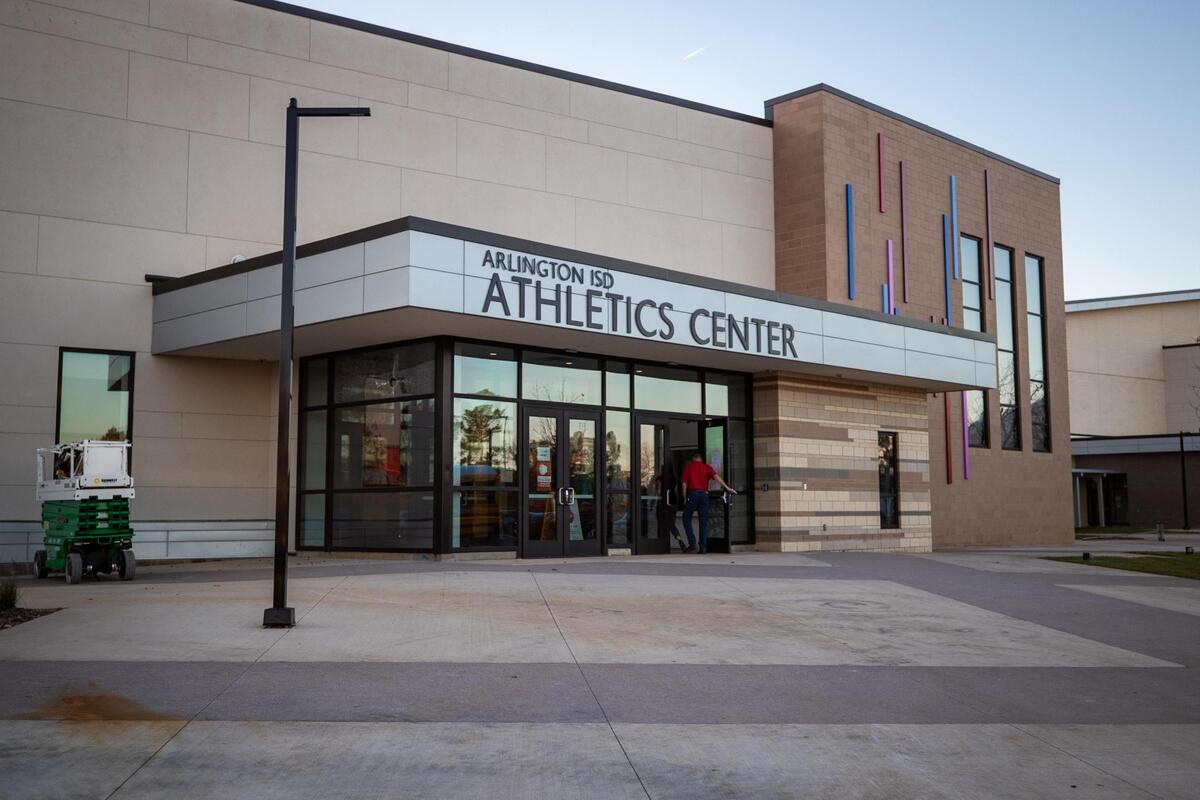 The swimming pool and basketball court are open at the new Arlington ISD Athletics Center.