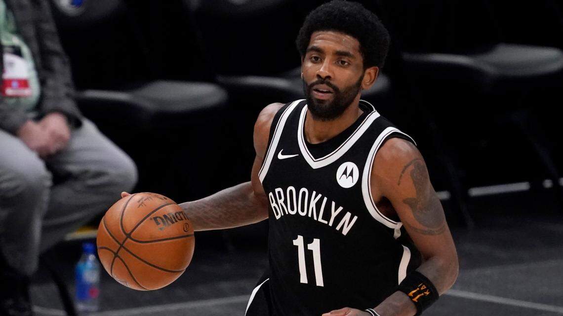 Ex-Brooklyn Nets guard Kyrie Irving met with the media in L.A. on Tuesday in his first appearance since being traded to the Dallas Mavericks.