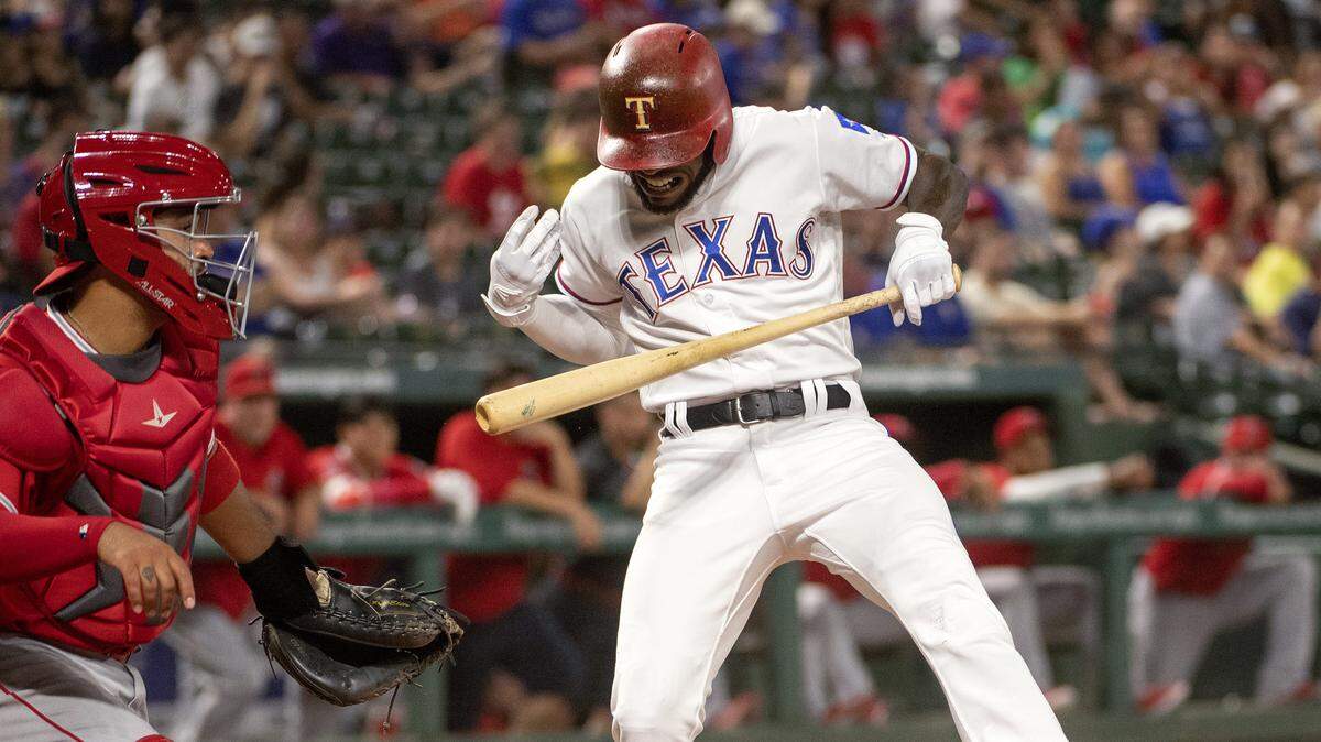The tip of Delino DeShields’ right middle finger was fractured in three places on Augu. 16 when he was hit by a 95 mph fastball. He was placed on the disabled list for the third time in 2018.