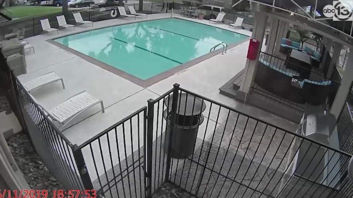 Video obtained by KTRK in Houston shows a mother drive over her 3-year-old son. Screengrab from KTRK.