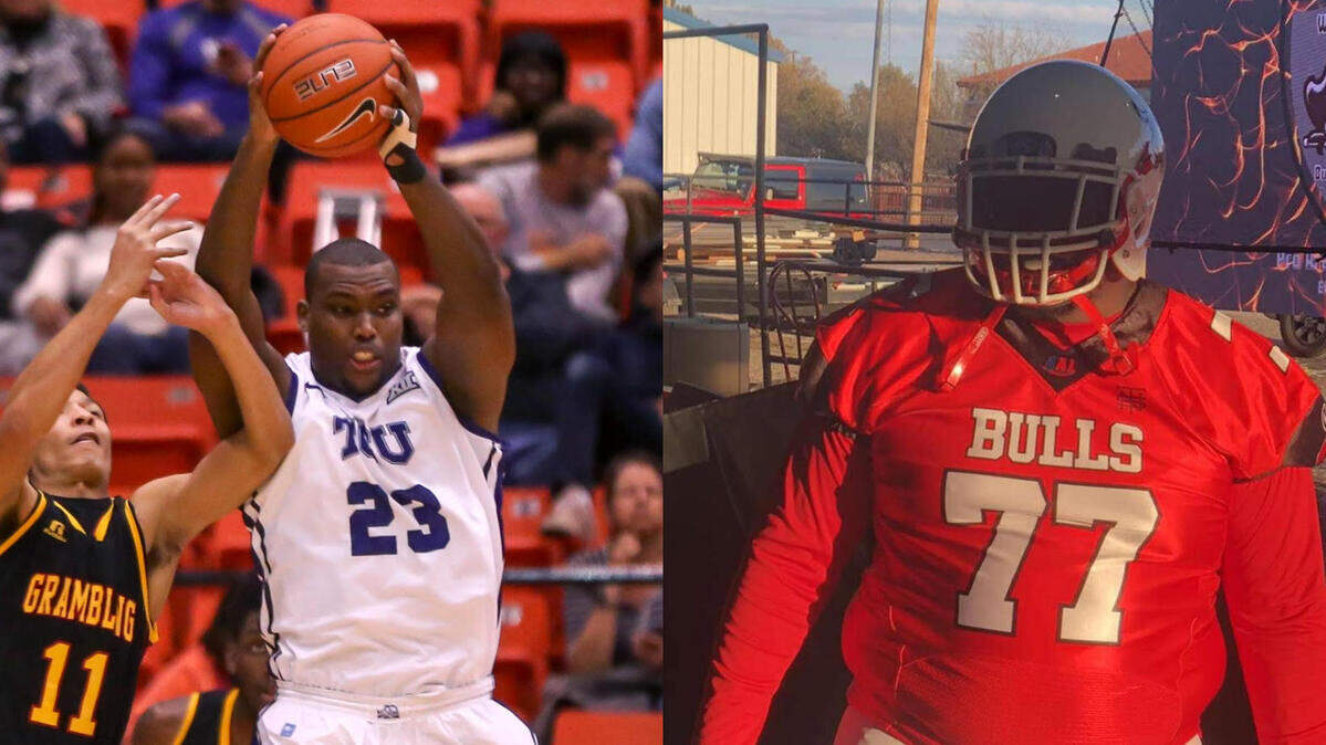 Former TCU basketball forward Devonta Abron finished his career with the Horned Frogs in 2016. He is now a starting offensive lineman for the North Texas Bulls arena football team in Fort Worth.
