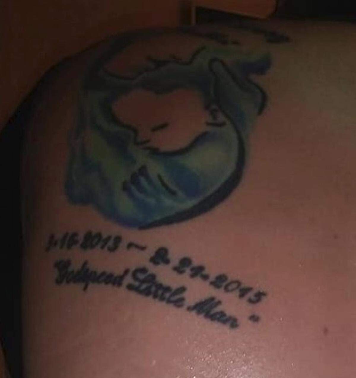 This is a tattoo on the back of missing Arlington woman Caitlin Mae Alford, 26.
