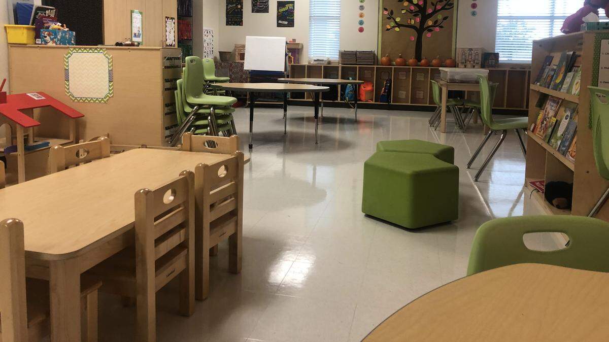 Pre-kindergarten classrooms, like this one at McNutt Elementary, are holding more students than the 22 required by state law during the 2022-23 school year. The Fort Worth ISD board of trustees approved a waiver Tuesday night that will be sent to the Texas Education Agency for approval allowing the break in compliance.