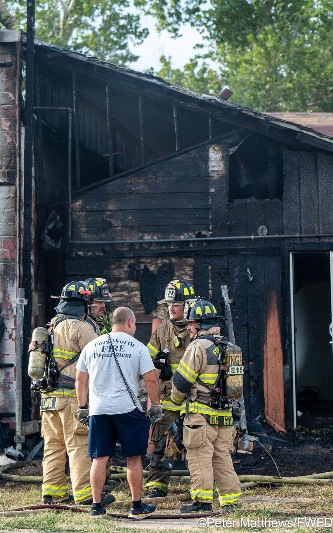 Fort Worth firefighters battled a fire that damaged a vacant church building near the Stockyards on July 1.