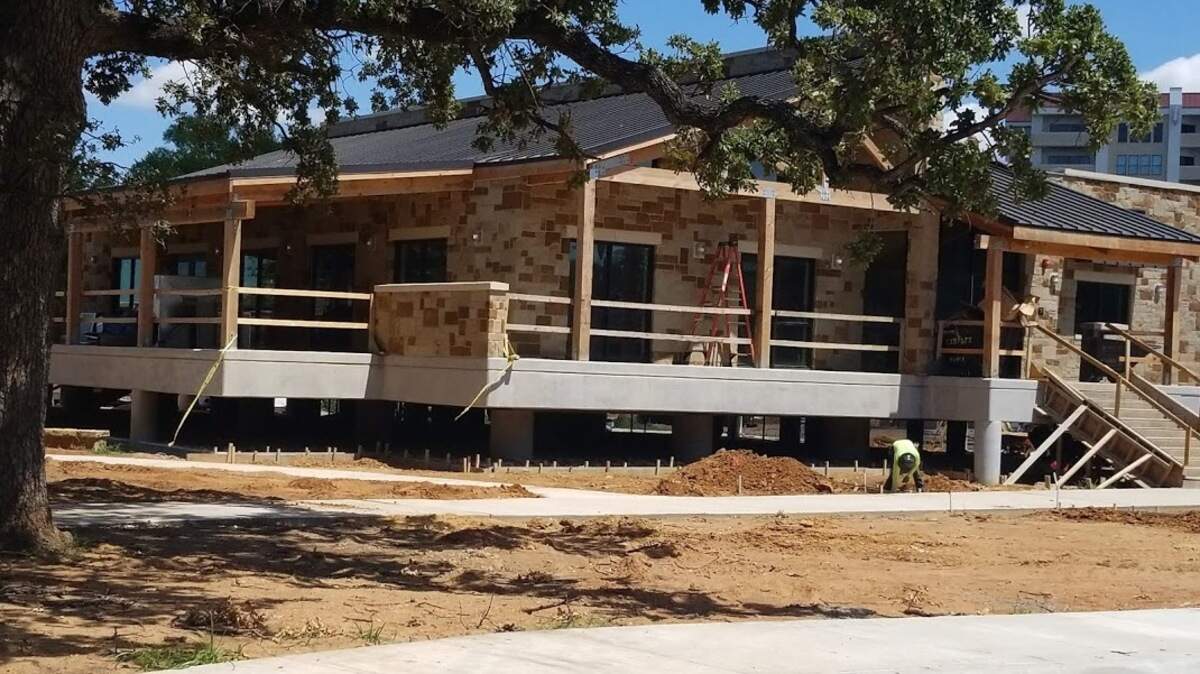 The new lake house is under construction at Simpson Park. New amenities proposed include a new playground, trails, benches, picnic stations, a pavillion, an event garden and overlook, a new pier and boat storage.
