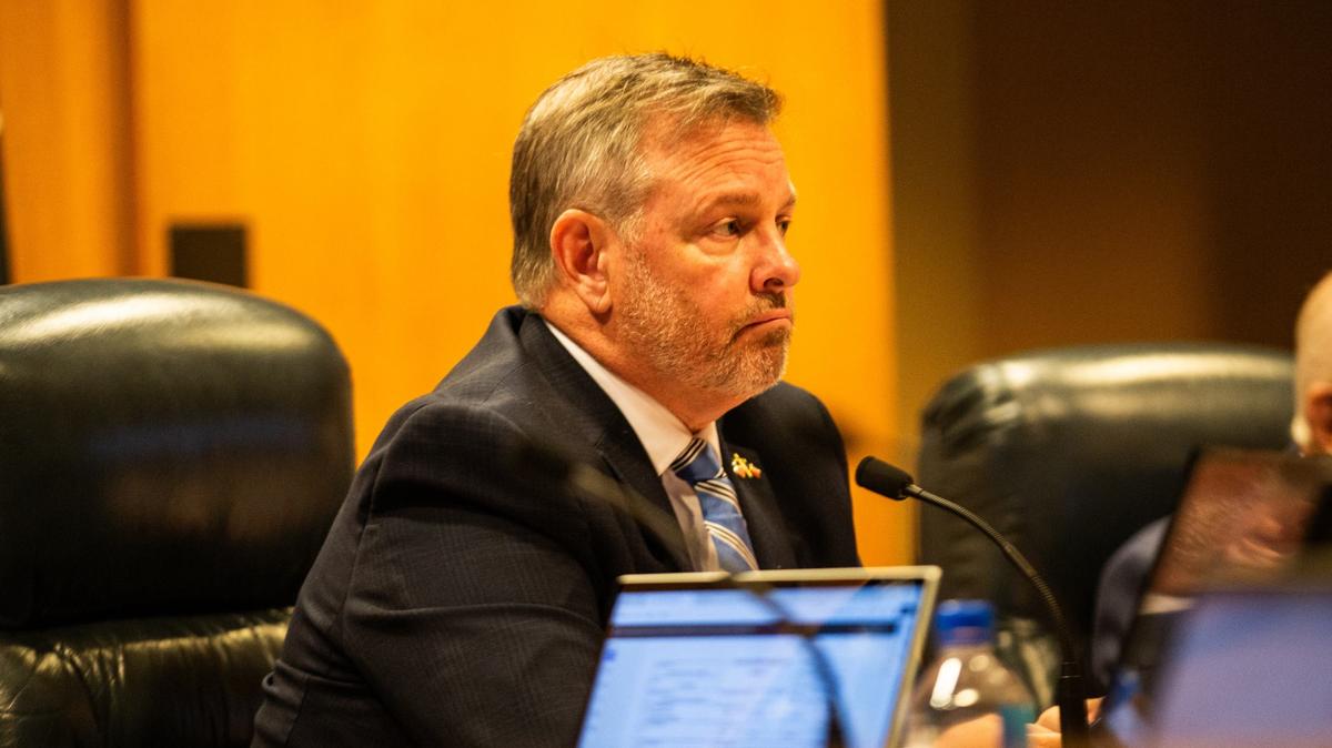 Tarrant County Judge Tim O’Hare listens to a public comment during a the Tarrant County Commissioners Court on June 18, 2024, at the Tarrant County Administration Building. Citizens were able to voice their opinions on policies around Tarrant County.