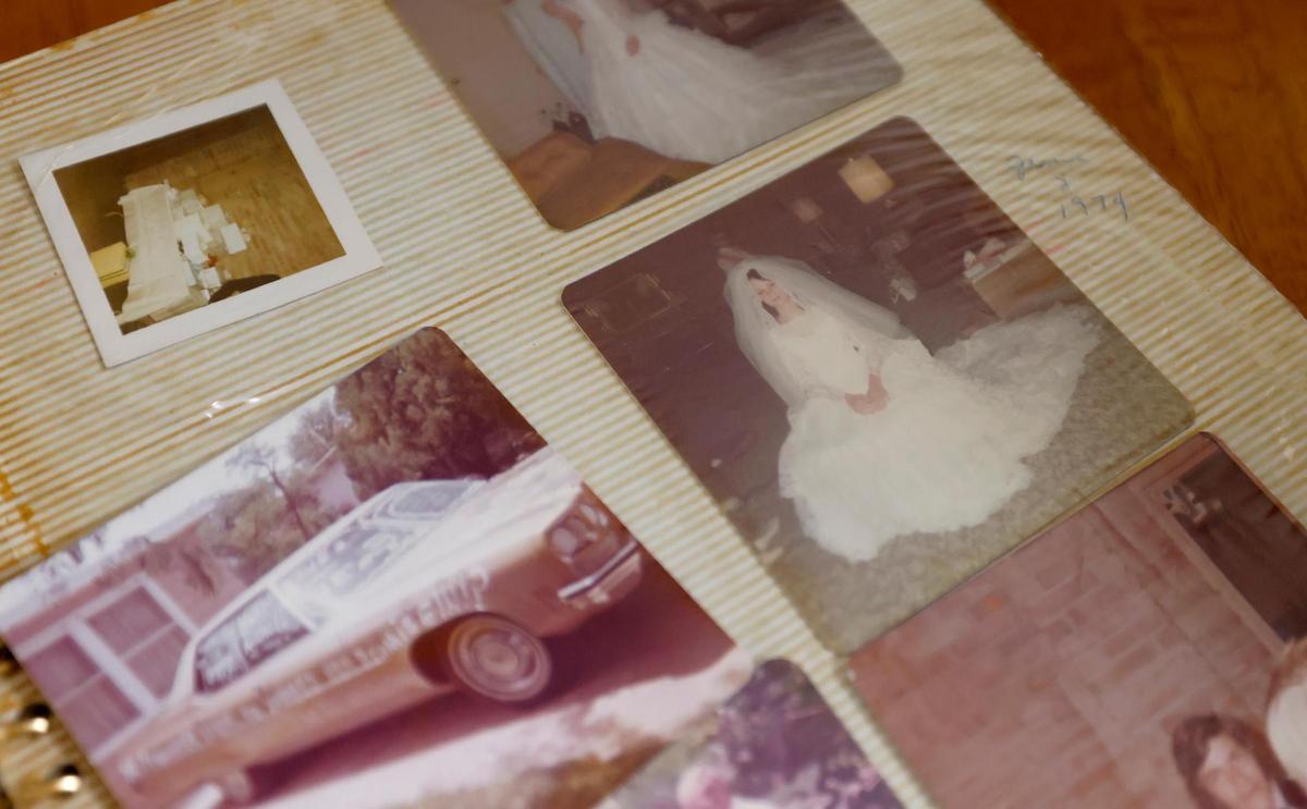 A family photo album shows Rachel Trlica, who went missing in 1974 with two other girls, on her wedding day. Also pictured is the vehicle that the girls were last seen in, left.