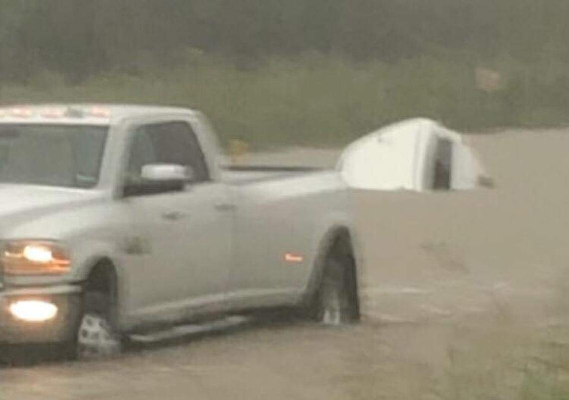 Woman’s sinking car shown in the photo
