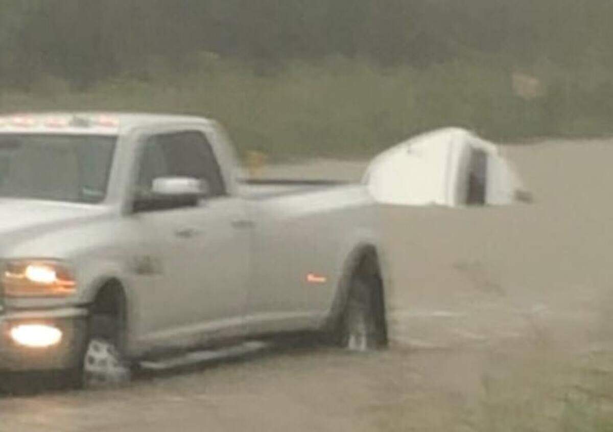 Woman’s sinking car shown in the photo