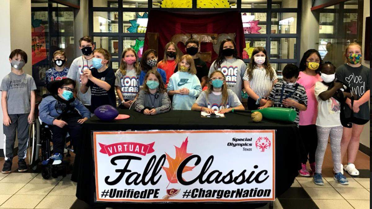 Lone Star Elementary School in Keller was honored by Special Olympics as a National Banner School. A ceremony was held at the school April 19 to commemorate the accolade.