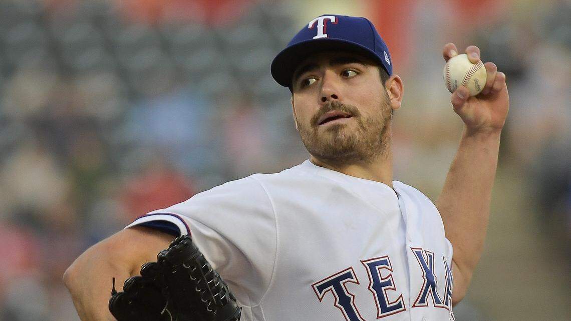 Matt Moore turned in his best start of the season, but he was the losing pitcher for the third time in three starts .