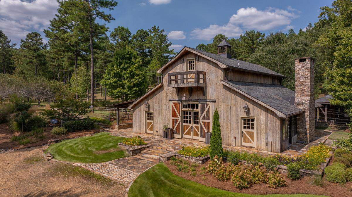 Exterior of the party barn