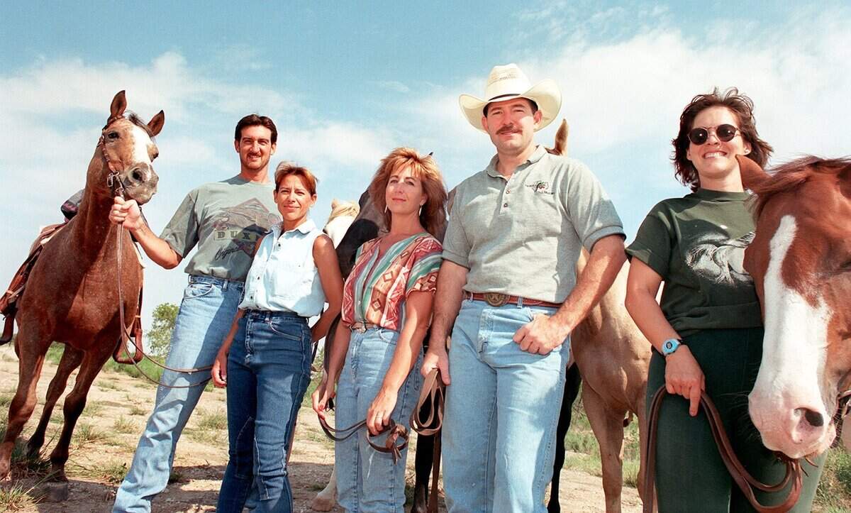 Sept. 19, 1999: Members of the Southlake Equestrian Association, from left, Pete and Julie Landesburg, Kim O'brien, David Alexander and Nancy Musgrave recently received a grant from Texas Parks and Wildlife for a new trail head at Bob Jones Road and White Chapel Boulevard. They group hopes to get enough funding to complete a trail all along Grapevine Lake.