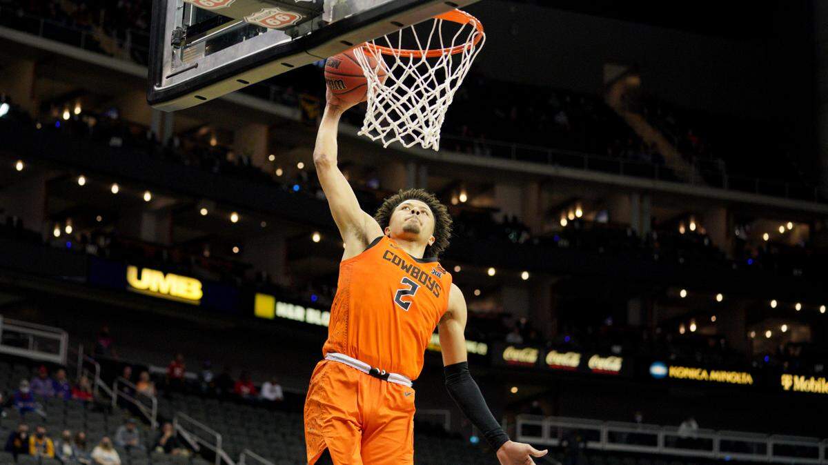 Oklahoma State’s Cade Cunningham scored 17 points in a upset win victory over West Virginia on Thursday afternoon in the Big 12 tournament.